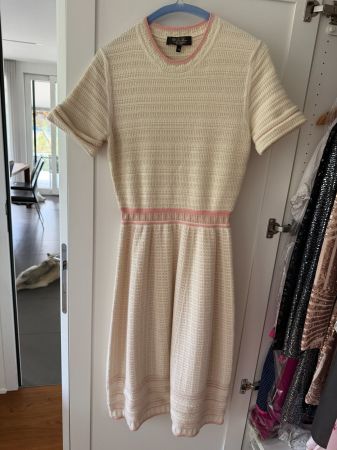 Loro Piana Kleid Baby Cashmere creme rosa Grösse 40 (S)