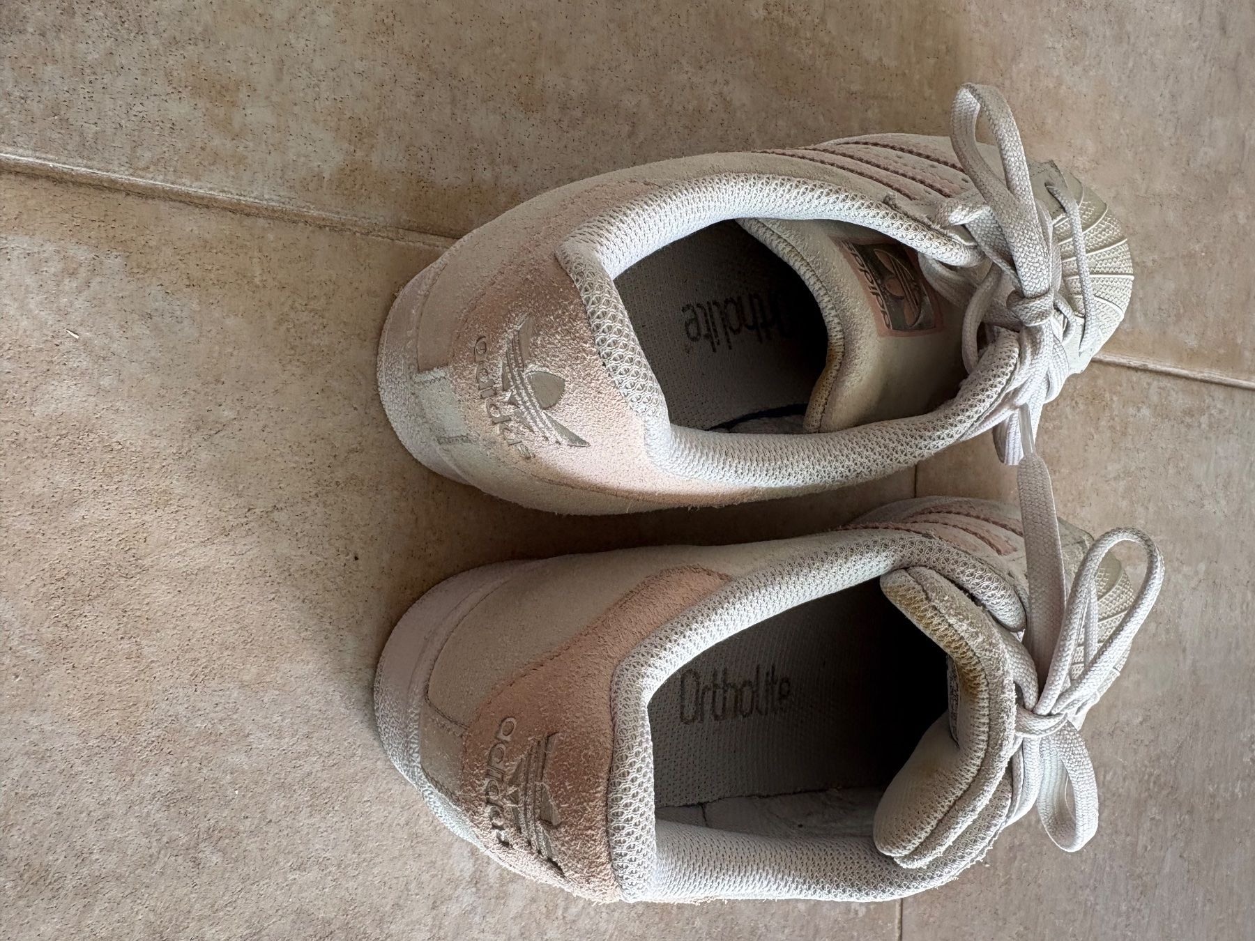 Adidas Scarpe da uomo: Adidas Superstar Gr. 38 2/3, Wildleder, beige mit rosa – Usato da Baden venduto da est_92cz 3