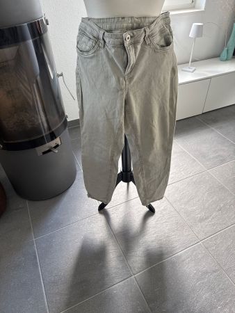 Tom Tailor Cropped Jeans Damen Gr. 31 beige hell