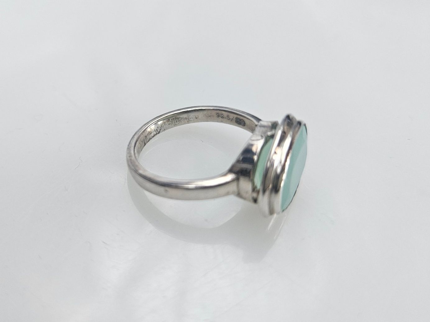 Bagues: Silberring mit hellblauem Chalcedon Grösse 54 – Neuf (Voir description) à Winterthur par ste_tcx5 3