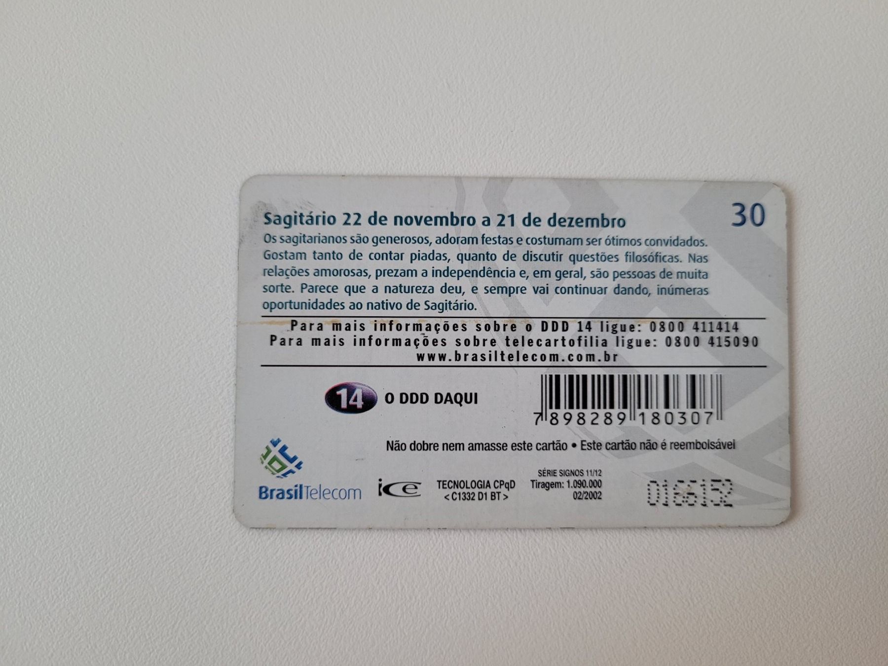Schede telefoniche: Telefonkarte Brasilien "schütze" – Usato da Inwil venduto da Flower2325 1