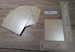 30 Exklusive mini Karten/Klappkarten, Crème