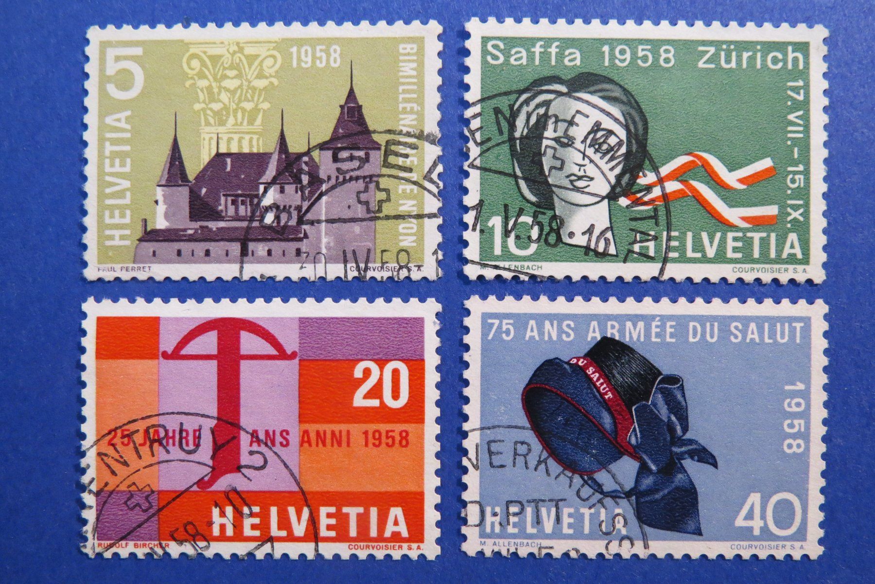 Tutti i francobolli: Serie Werbemarken 1958 gestempelt – Usato da Brunnen venduto da Kumari