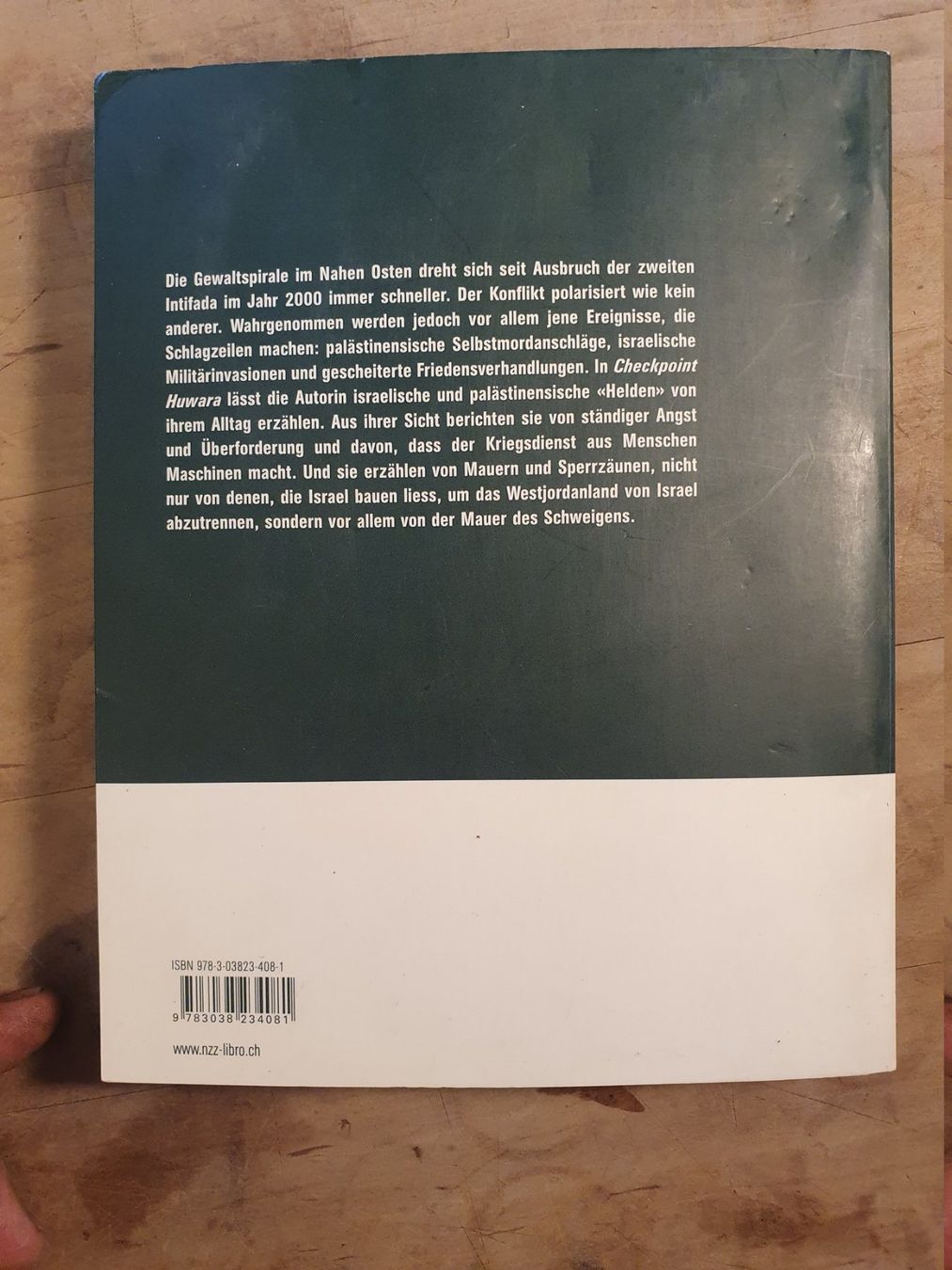 Bücher: Checkpoint Huwara Karin Wenger NZZ – Gebraucht aus Zürich von loosebone 6