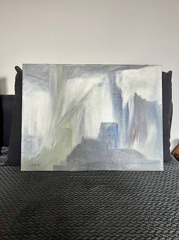 Dipinti: Tableau contemporain abstrait – Usato da Versoix venduto da L_armoire_d_isa 1
