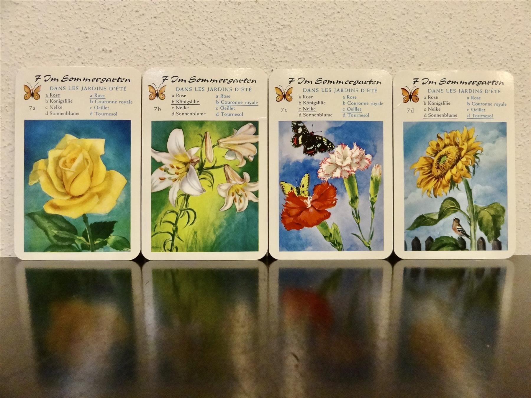 Spiele: altes Quartett BLUMEN-QUARTETT BLUMEN – Gebraucht aus Kerzers von wisaundso 8