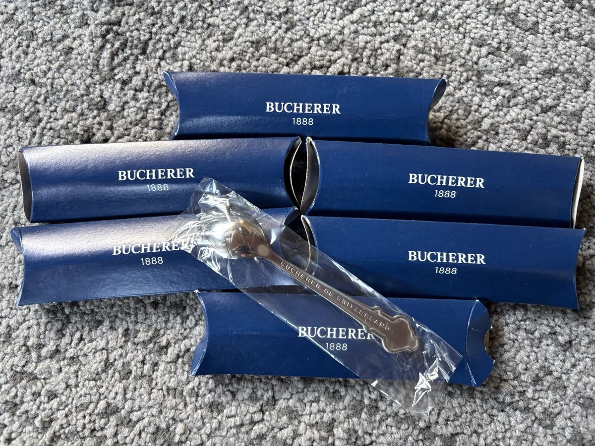 Cucchiai: Rolex Bucherer St. Moritz Löffeli – Nuovo e nell'imballaggio originale da Champfèr venduto da MangoMangi 1