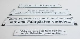 4 Original Bahnschilder