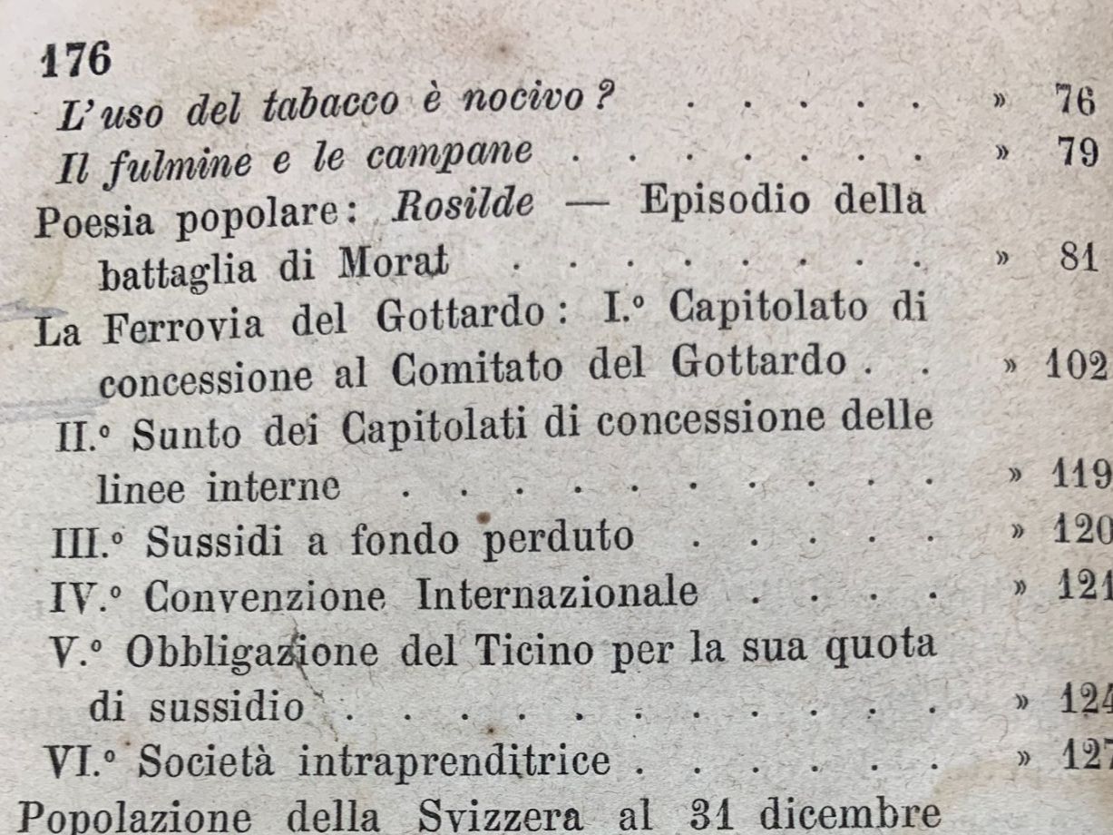 Libri: Ticino - "Almanacco Popolare - 1872" – Usato da Sorengo venduto da 74in 6