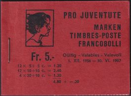 1956, Pro Juventute, Markenheft Nr.5 postfrisch **, 70.-+