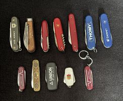 Konvolut von 12 Vintage Taschenmesser, Sammlermesser