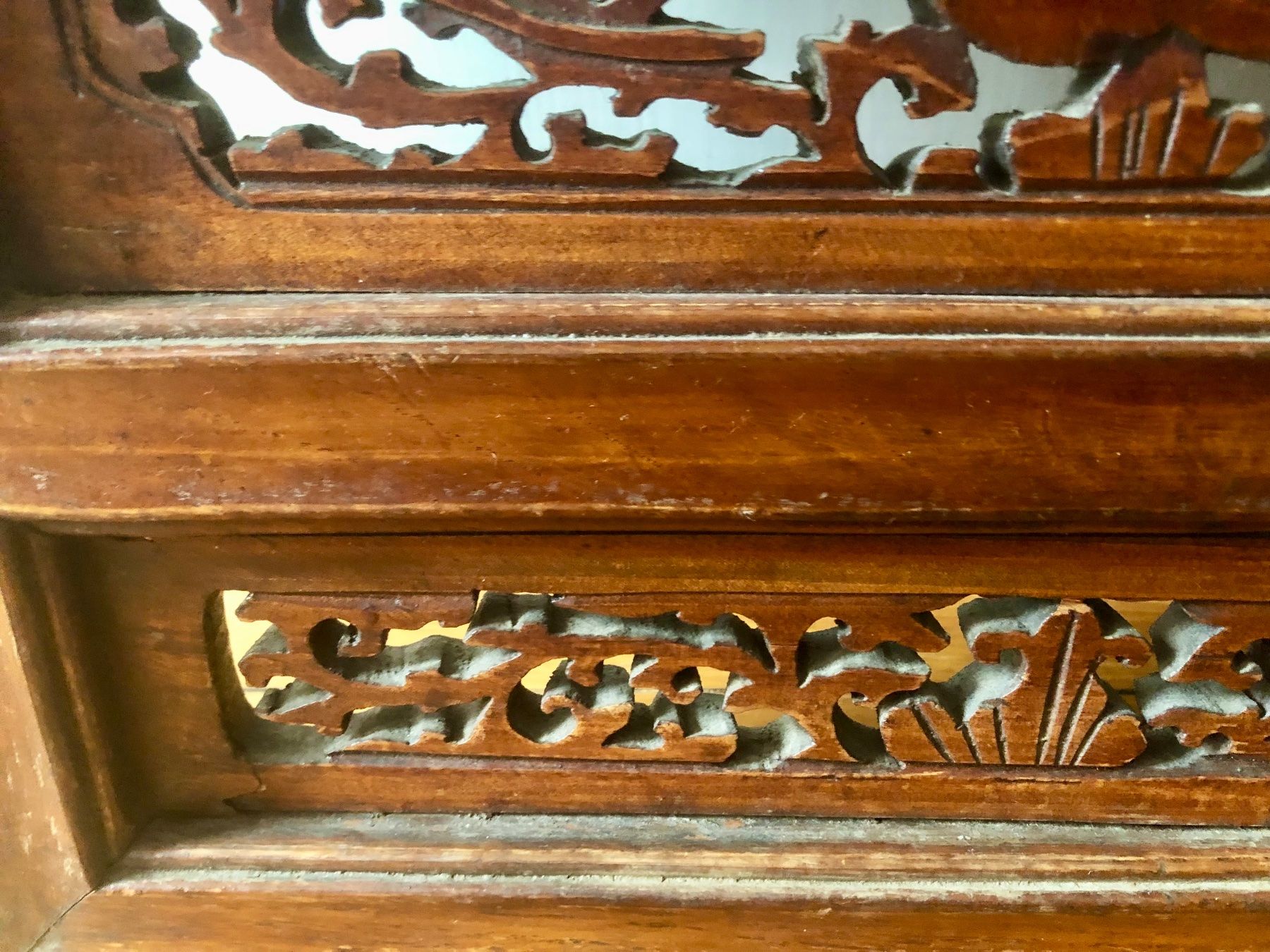 Articoli in legno: 2 China Holz-Paneele Relief geschnitzt alt – Usato da Basel venduto da chinarh891 7