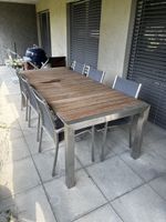 Gartentisch ausziehbar mit Holzplatte gebrauchter Zusta