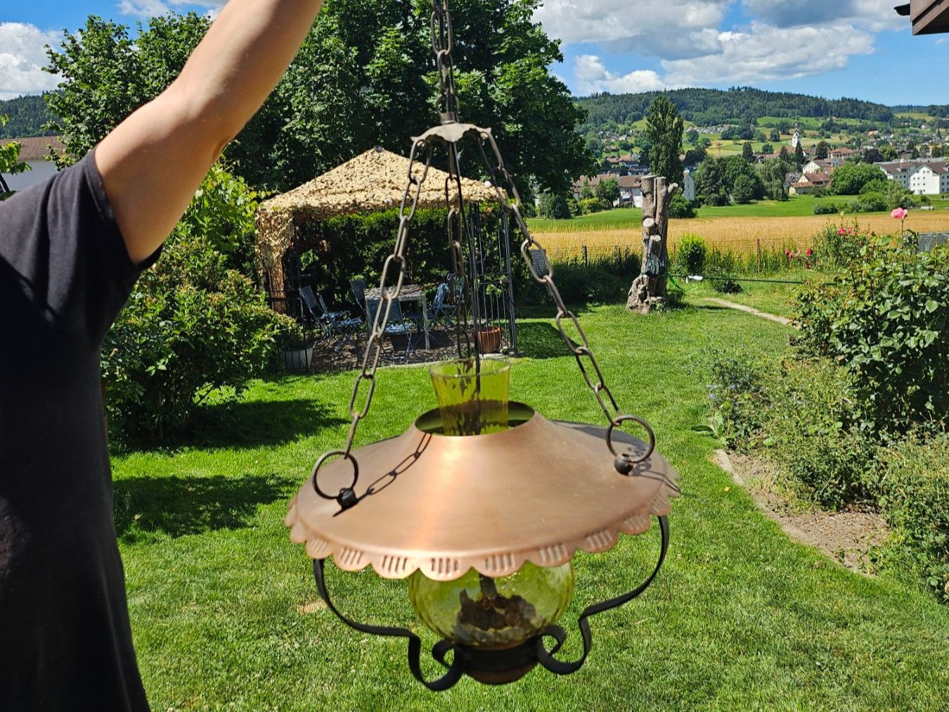 Lampadari & plafoniere: Vintage Kupferhängelampe – Usato da Menziken venduto da Simseli1978