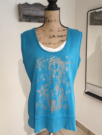 X-Mail Damen Tanktop Grösse XXL blau guter Zustand