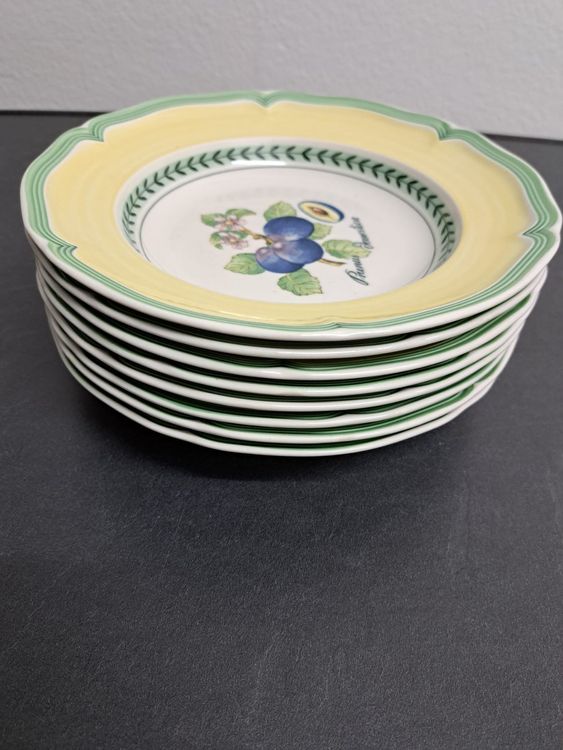 Villeroy & Boch - 10-2281-2640 - French Garden Fleurence Assiette de Petit-Déjeuner Ronde, Porcelaine Premium avec Motifs de Fruits Estivaux, Style Rural, 21 cm