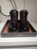 Lumberjack Winter Boots Schwarz Leder, Grösse 38, Top!