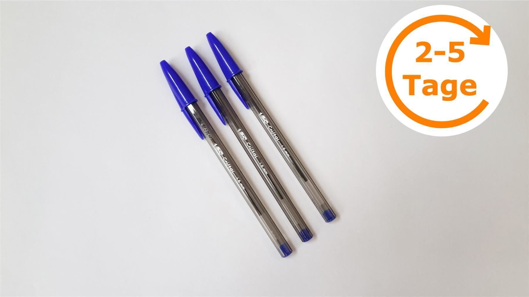 Stifte & Marker: Kugelschreiber, 3er, BIC Cristal blau – Neu und originalverpackt aus St. Gallen von cointec