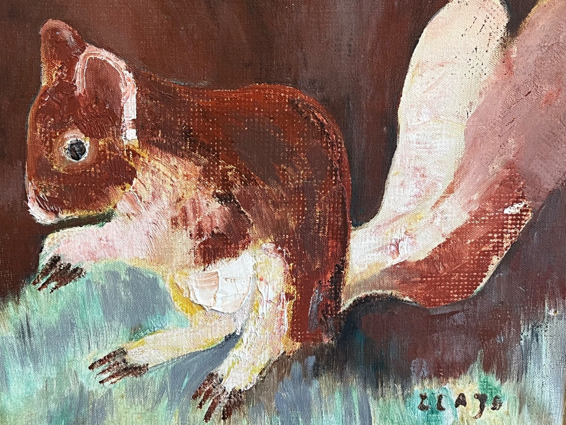 Tableaux: Wunderschönes Eichhörnchen-Gemälde – D'occasion à Basel par Kaffee_und_Kunst 3