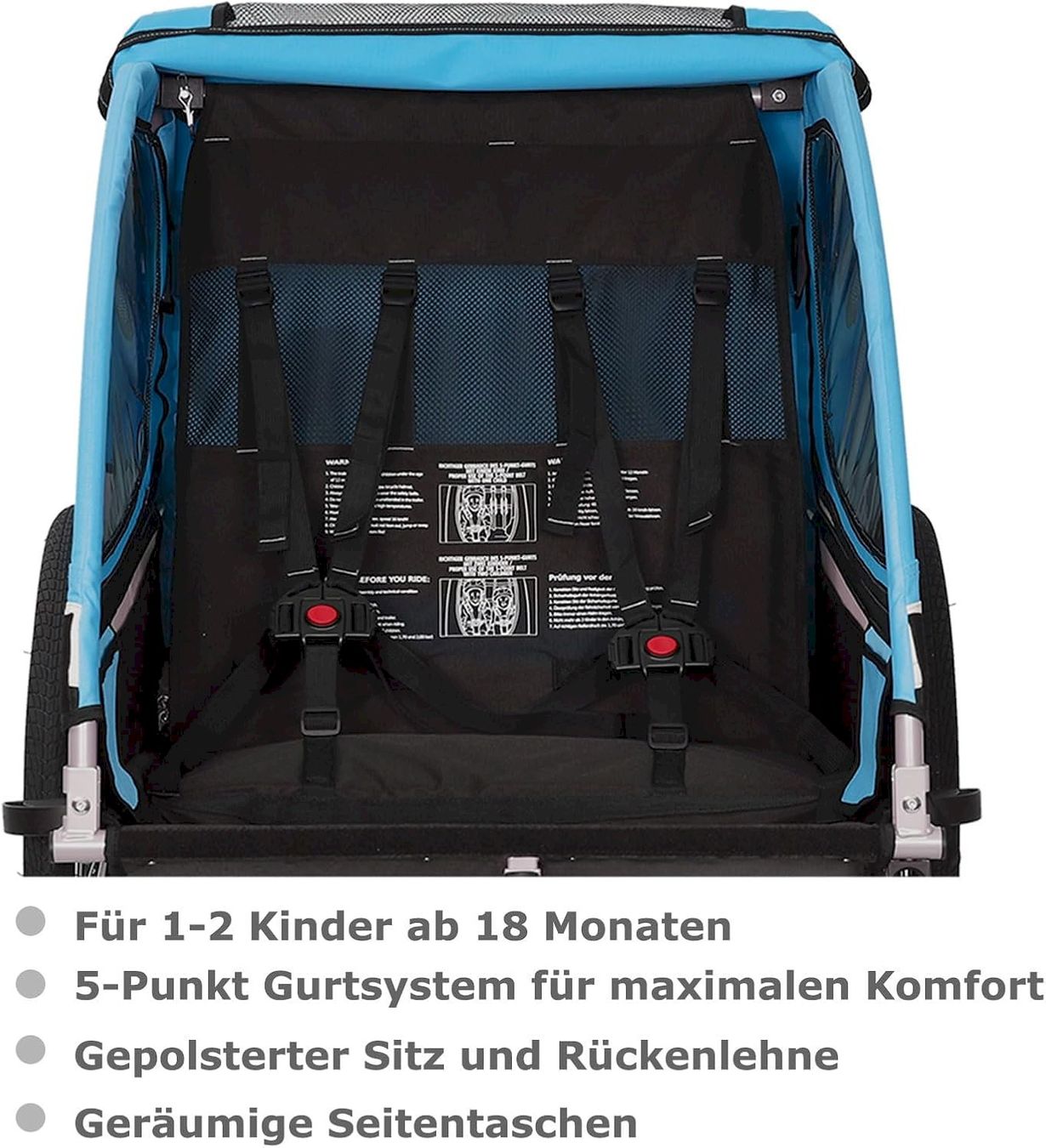 Veloanhänger: TIGGO VS Kinderanhänger Blau / Schwarz – Neu und originalverpackt aus Bottighofen von zaap 4