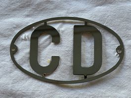 Plaque voiture CD Emblème voiture CD