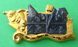 Basel Fasnachtsplakette Gold 2003 mit Nadel