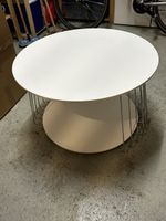 Runder Couchtisch, weiss, mit Ablage - Top Zustand!