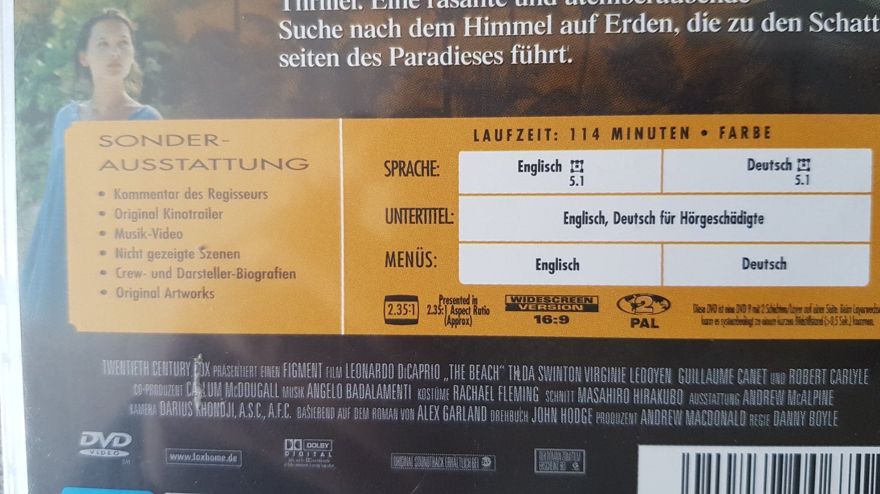 Alle DVDs: DVD The Beach / Leonardo DiCaprio – Gebraucht aus Oetwil am See von fineli2 1