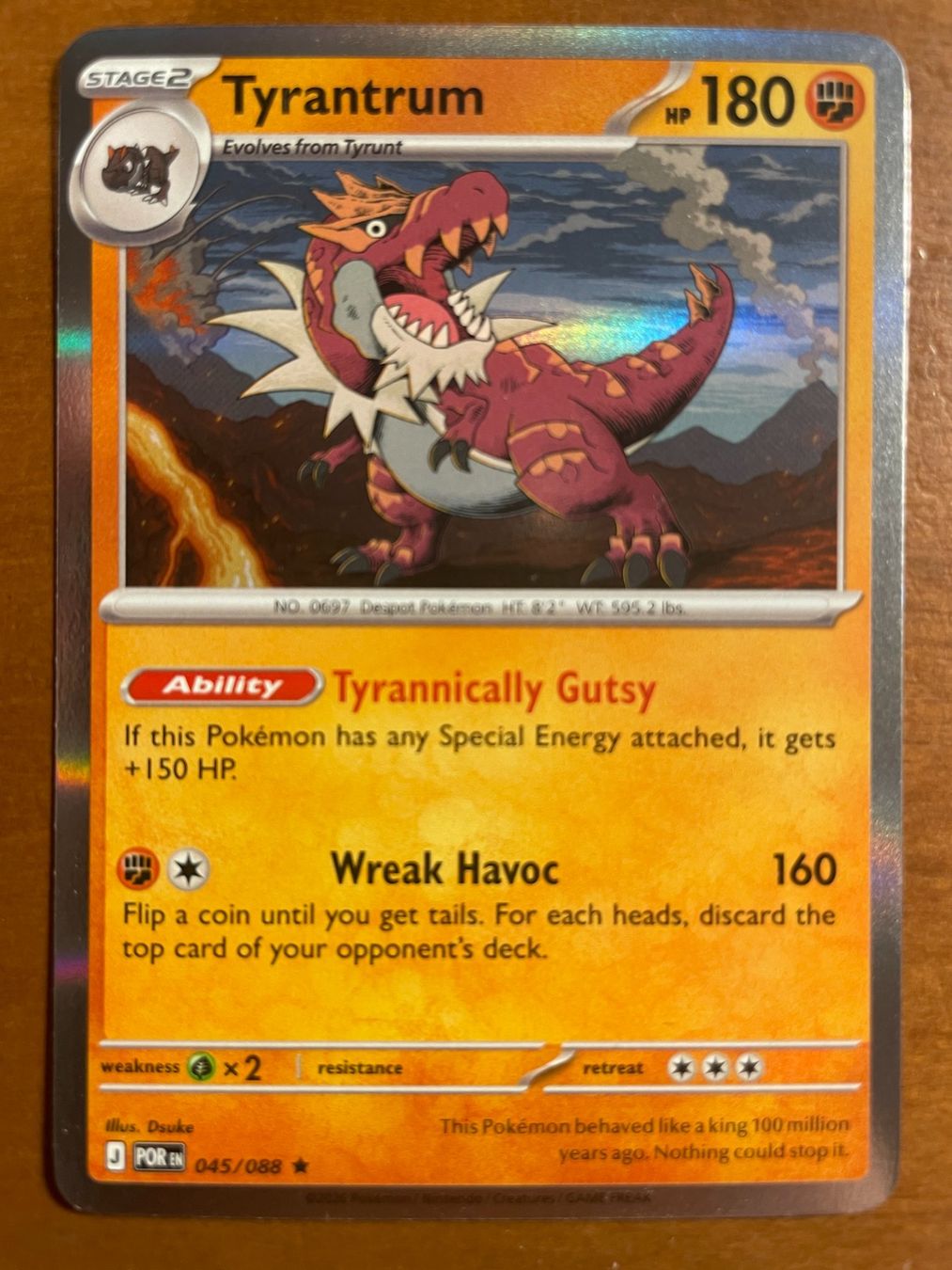 Pokémon Carte collezionabili: Pokemon Tyrantrum Holo (Versand gratis) – Nuovo (secondo la descrizione) da Chur venduto da Angerson