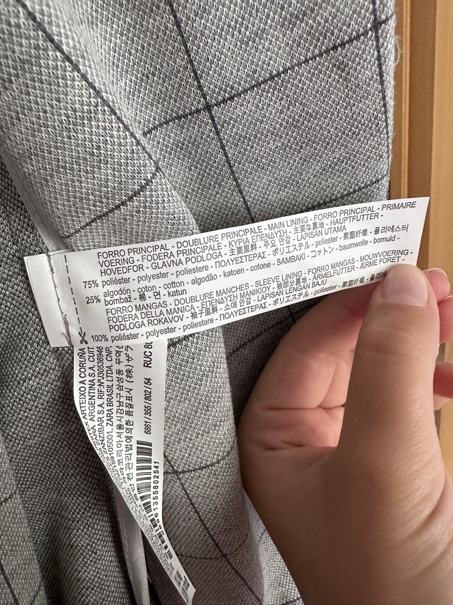 Zara Completi: Zara Man Suit checked grey  – Usato da Luins venduto da vvs_7kqr 3