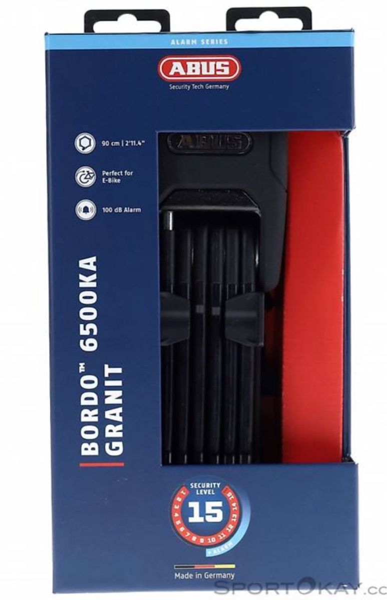 Lucchetti: Antivol ABUS modèle BORDO 6500 KA GRANIT – Nuovo e nell'imballaggio originale da Gland venduto da Mocre