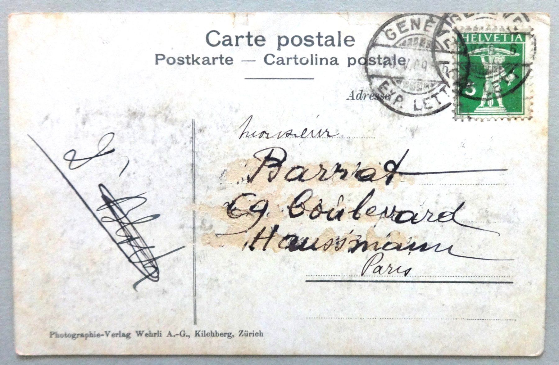 Cartoline postali: Genève, Parc Mon-Repos – Difettoso da Fétigny venduto da Billy2miny 1