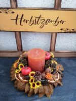 🎃Herbstzauber Tischdeko Kranz und Kerze kein Wasser