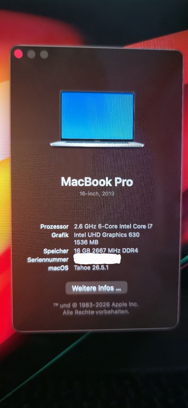 Apple Notebooks: MacBook Pro 16" 2019 16GB RAM – Gebraucht aus Zizers von Mofa022 5