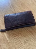 Leder Portemonnaie dunkelbraun Varese
