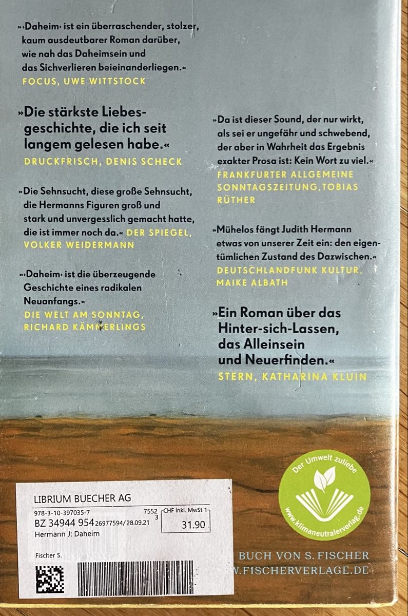 Livres: Judith Hermann: Daheim – D'occasion à Buchs AG par Allerleis 1