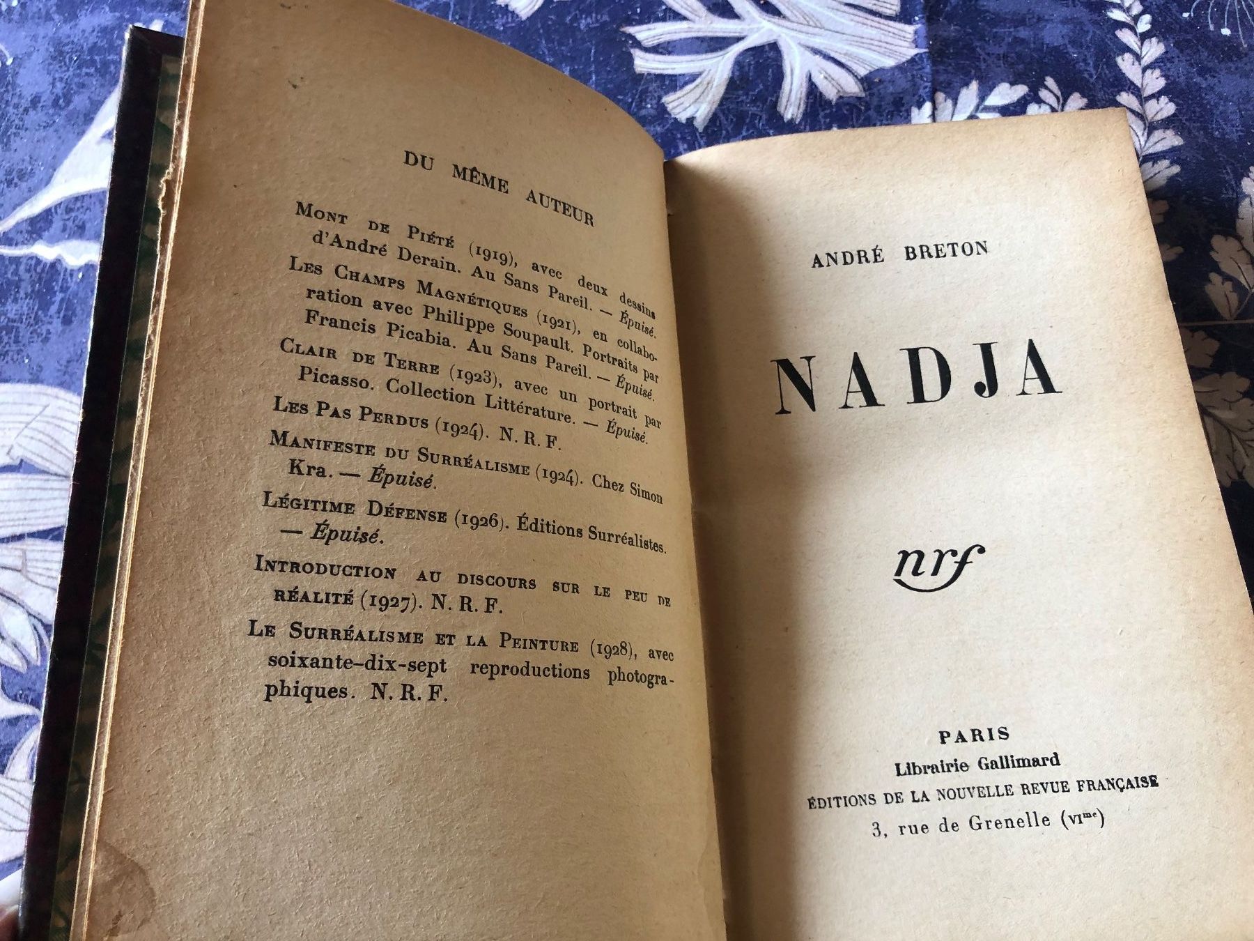 Libri: André Breton : Nadja. E.O. Envoi signé. Rare – Usato da Cully venduto da man_87c9 3