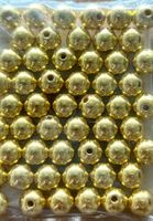 Perlen / Bastelperlen goldfarben, 10mm, 50 Stück