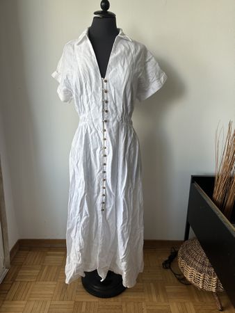 Kleid weiss ZARA Grösse M kurzarm neuwertig