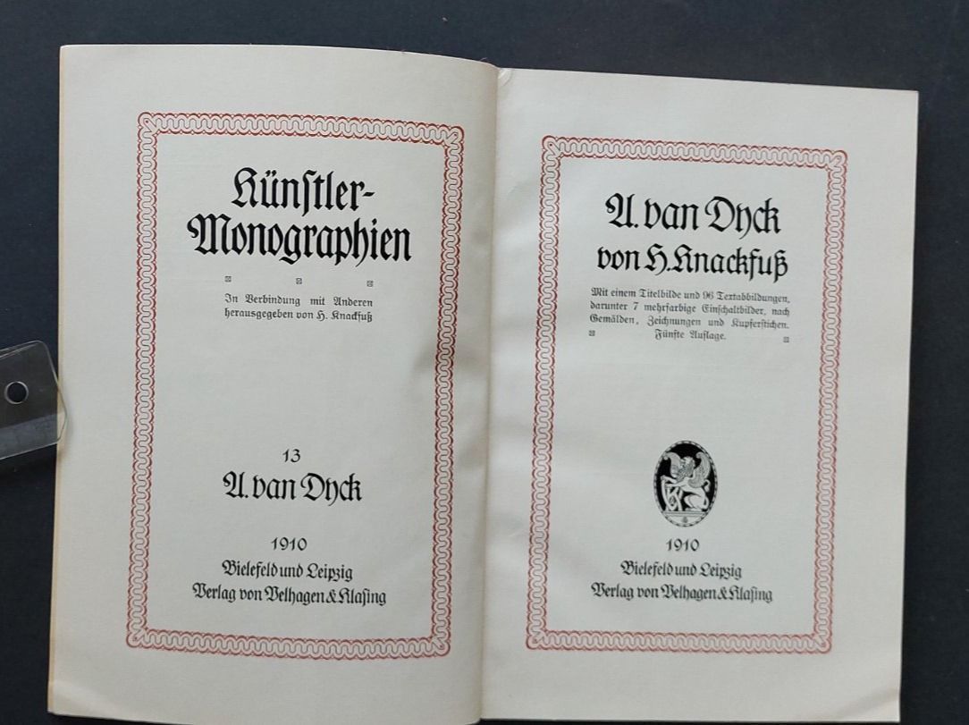 Libri: A. van Dyck /Künstler Monographien – Usato da Zürich venduto da t24_de 1