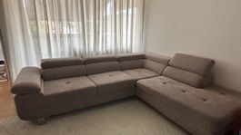 Ecksofa Taupe 