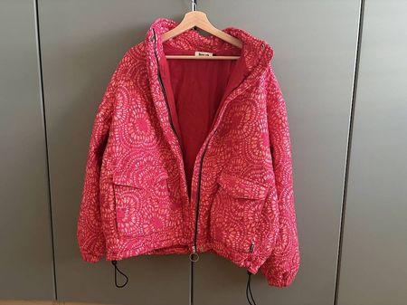 Rework Jacke Pink/Orange Muster Grösse L