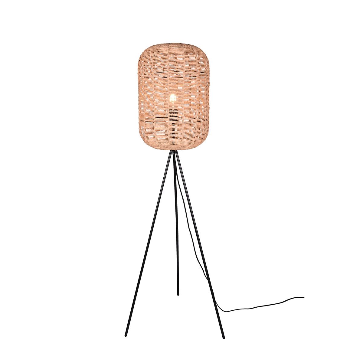 Lampade: Stehleuchte, Sisal, Oval, Schwarz, Braun – Nuovo (secondo la descrizione) da Kreuzlingen venduto da Smart-Light 5