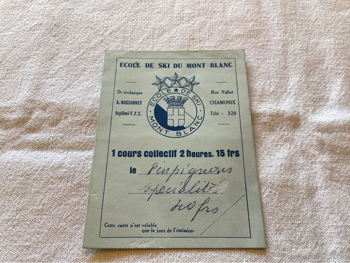 Documenti: Chamonix document ancien école ski mont blanc – Usato da Luc (Ayent) venduto da Rebouille