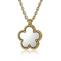 collana,Halskette 3-fach mit Blumenanhänger - neu 87773