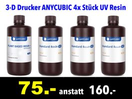 🔴   3-D Drucker ANYCUBIC 4x Stück UV Resin  /774Z
