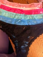 6x String-Tangas-Unterwäsche-Spitzen- Grösse M
