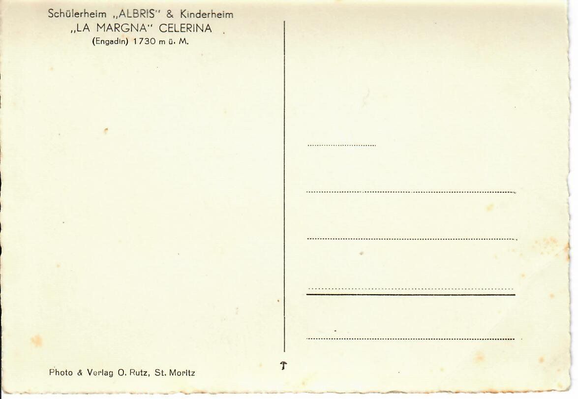 Cartes postales: Schülerheim "ALBRIS" Celerina – D'occasion à Hochdorf par Ziegel-16 1