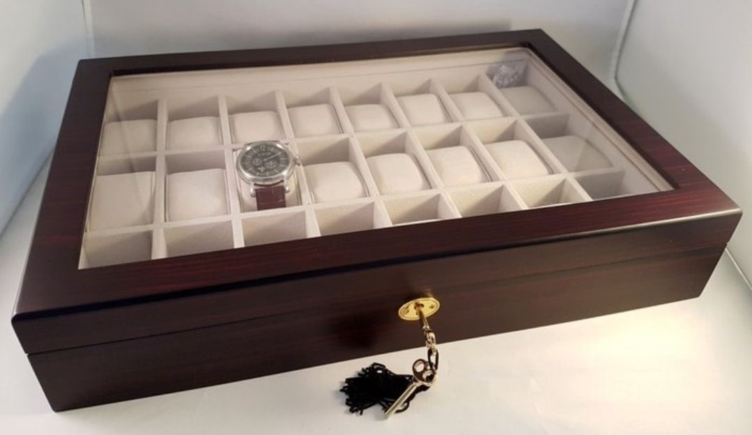 Boîtes de montres: ebony watch box 24 – D'occasion à Lausanne par ILbotteghino