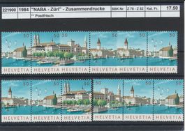 1984 "NABA - Züri", Zusammendrucke, ** postfrisch